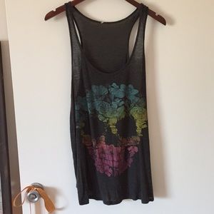 ModCloth Brainy Bouquet Sugar Skull Flower Tank, M